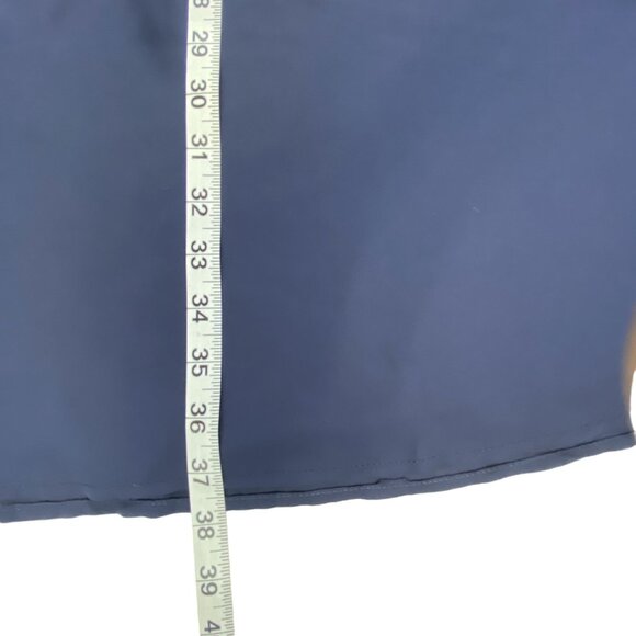 Threads 4 Thought Navy Blue Womens L Classic Preppy Cinched Waist  Lined Dress - Picture 9 of 13